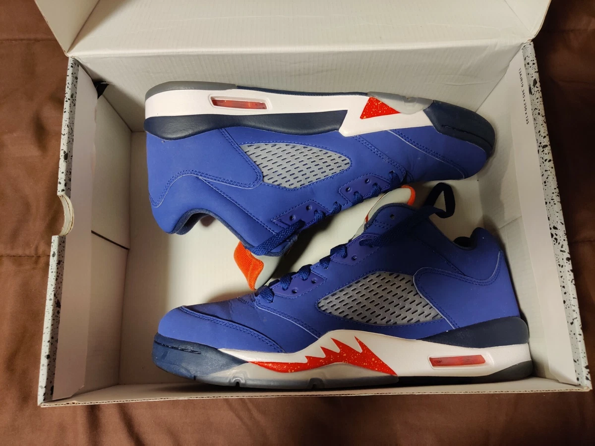 Nike Air Jordan 5 V low Knicks Royal Blue Orange size 10