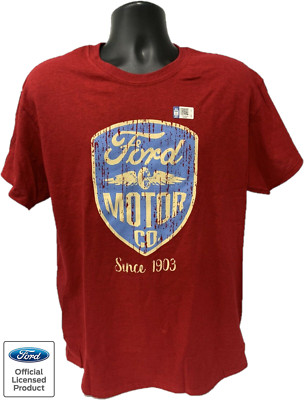 ''Ford Motor Company Since 1903'' T-Shirt - Heather Red w/ Wings Logo
