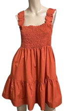 Abercrombie Smocked Bodice Mini Sundress Size XLP Babydoll Romantic Milkmaid