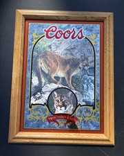 Coors Beer Mountain Lion Nature Series Wildlife Bar Mirror No. 3 in Series