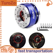 BLUE Car Steering Wheel Quick Release Hub Adapter Snap Off Boss Kit Universal