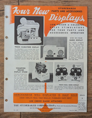 Studebaker Showroom Displays Flyer