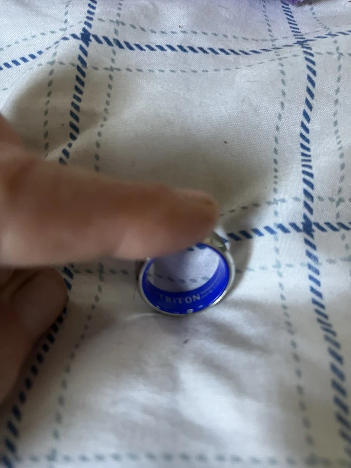 Tungsten Carbide Turquoise Inlay Ring Band Size 9 - Image 3 of 4