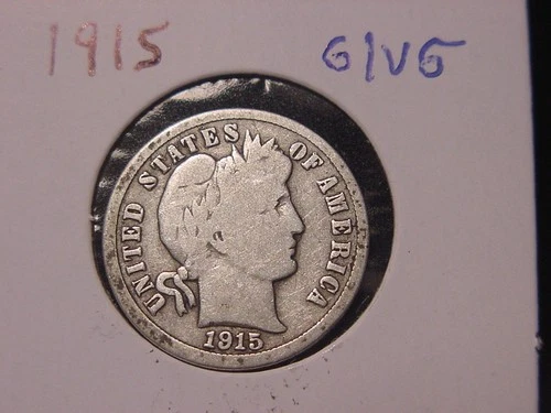 1915 BARBER DIME G VG ORIGINAL COIN POPULAR DATE PQ SHIPS FREE
