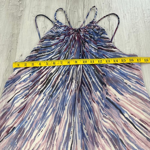 White House Black Market Burst Halter Strappy Flowy Lined Shift Summer Dress Med - Picture 9 of 10