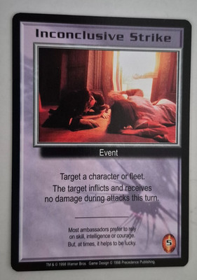 Inconclusive Strike Promo Card Babylon 5 B5 CCG Precedence Entertainment NM