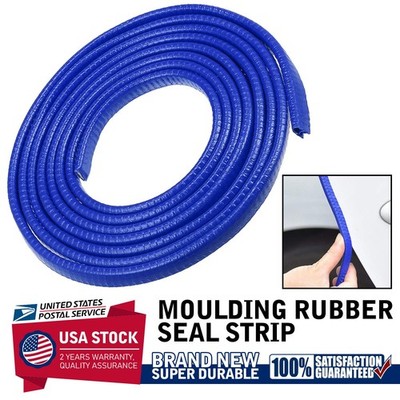 12M/40Ft Blue Car Door Edge Anti-collision Seal Strip U Shape Rubber no Adhesive