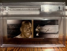 Exquisite Michael Jordan AUTO BOOKLET GOLD On Card Autograph - BGS 9/10 Auto
