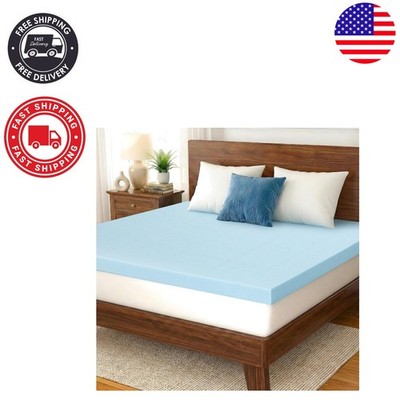 2 Inch Ventilated Gel Memory Foam Mattress Topper Queen - CertiPUR Certified