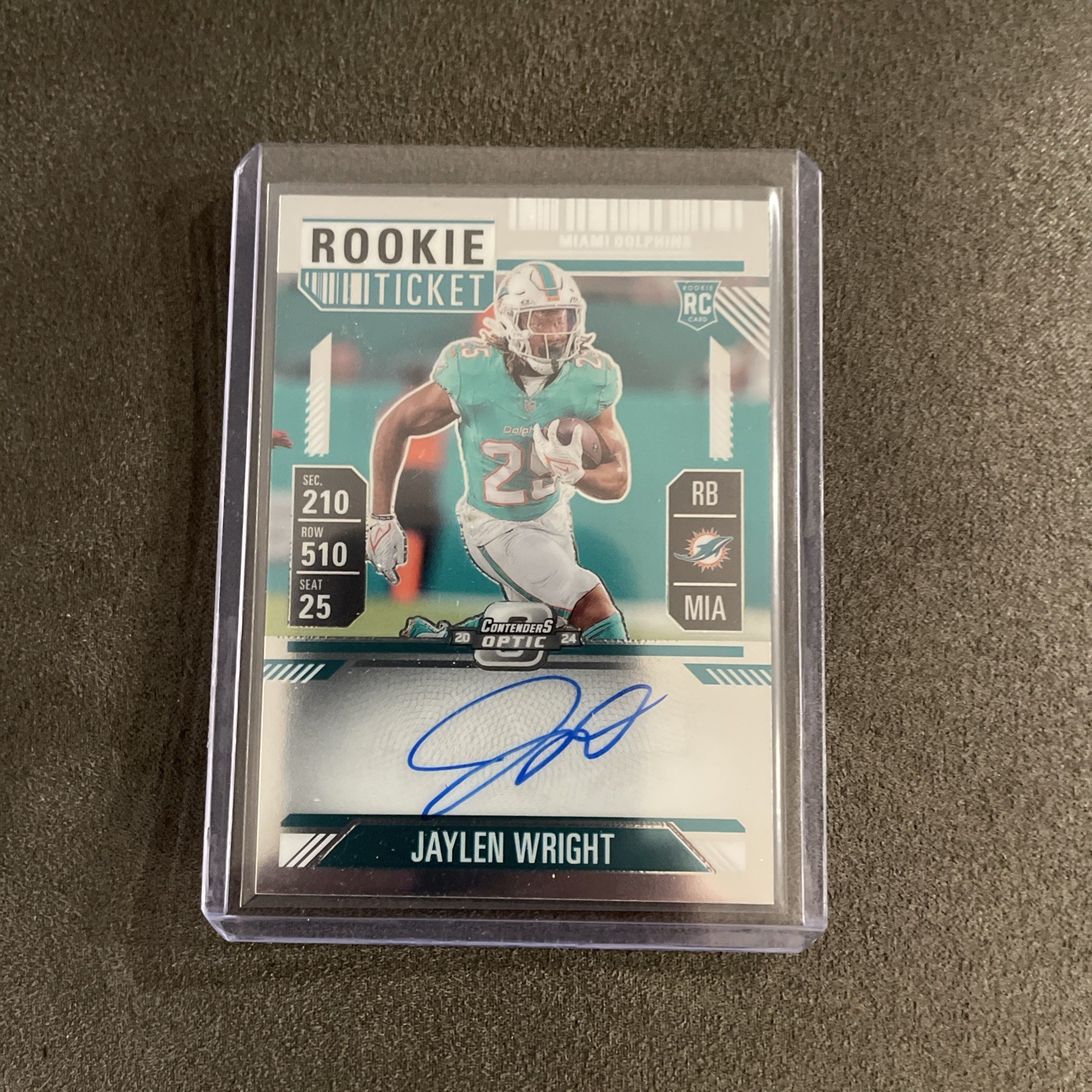 2024 Contenders Optic Jaylen Wright Rookie Ticket Holo On Card Auto #132