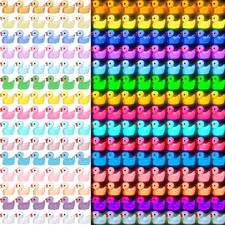225 Pieces Luminous Mini Resin Ducks Glow in the Dark Bulk Tiny Duck for Garden