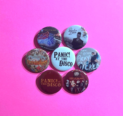 Panic! At The Disco 1.25'' Button Pin Lot of (7) A Fever You Can't Sweat Out Pop