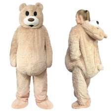 Bear Costume, Adult Plush Mascot Costume for Halloween, Birthday Party, 73inch