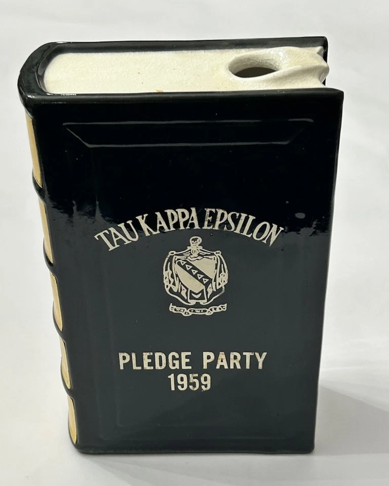 Tau Kappa Epsilon 1959 Pledge Party Book Bourbon Decanter College Fraternity TKE - Image 2 of 4