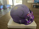 Justin Jefferson Minnesota Vikings Autographed Rave Mini Helmet Custom Visor