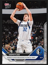 2025-26 Topps Now NBA Youngest to Score 40+ Points #86 Cooper Flagg RC PRESALE