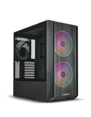 LIAN LI LANCOOL 216RX Black Steel / Tempered Glass ATX Mid Tower Computer PC ...