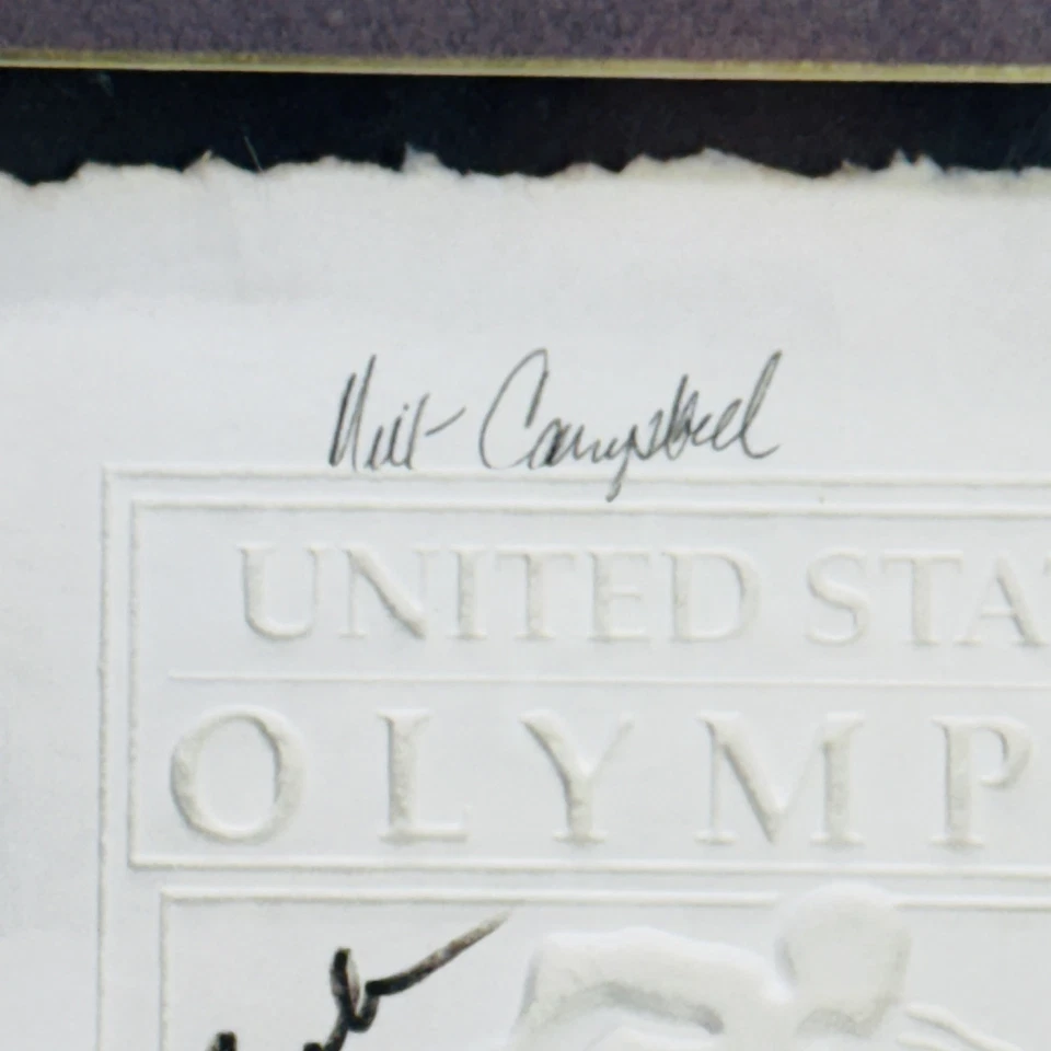 ¡¡RARO!! 92 Senderos Olímpicos de Estados Unidos Papel Fundido FIRMADO Decatlón DORADO Ganadores Bruce Jenner Foto 4 de 4