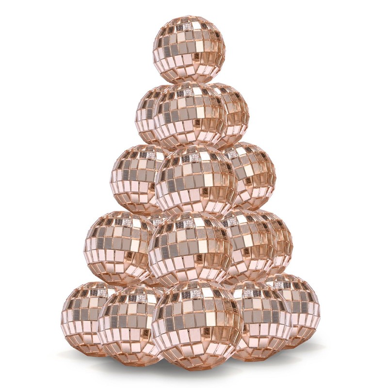 Yescom 20PCS 1.6" Small Disco Ball Mirror Mini Hanging for Events Wedding Party