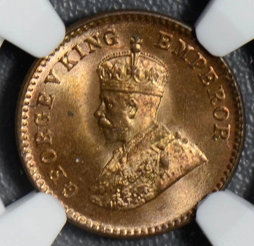 British India 1932 C 1/12 Anna NGC MS65RB NG0396 combine shipping
