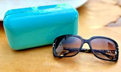 Tiffany And Co. Tf4025B 57-16 Tortoise Frame With Gold Accents And Rhinestones