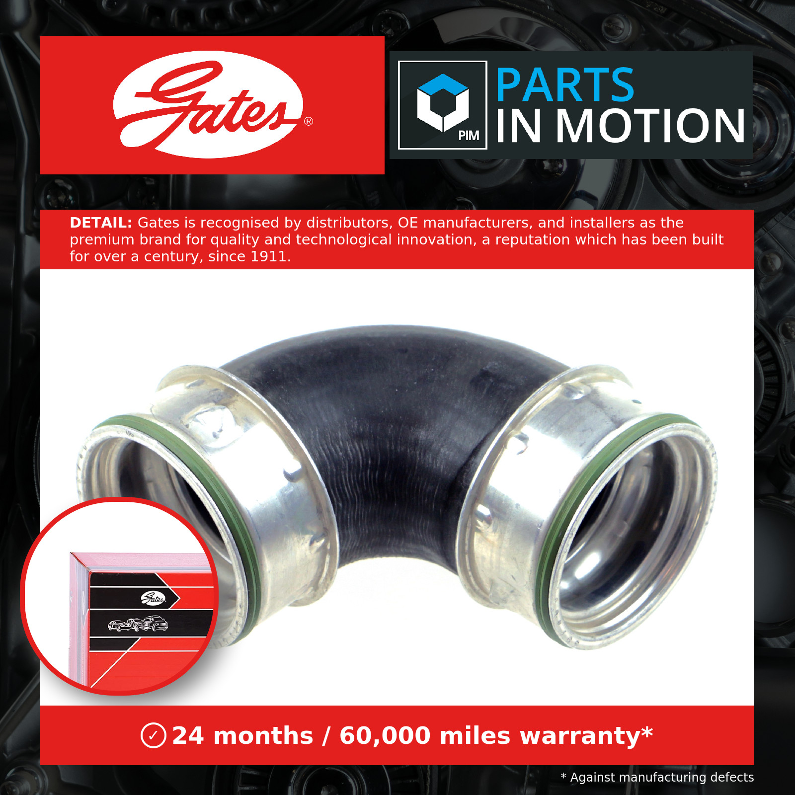 Air duct pipe Silicone 09-0802 GATES for SEAT IBIZA Mk III CORDOBA - Image 12
