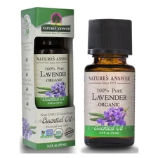 2 Pack Essential Oil Organic - Lavender by Natures Answer for Unisex - 0.5 oz