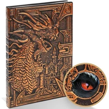 3D Dragon DND Journal Writing Notebook, Fantasy D&D Leather Journal Book for ...