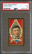 1911 T205 Gold Border  Addie Joss Piedmont factory 25 back PSA 5 EX 42531761 