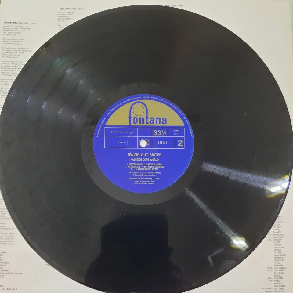 Swing Out Sister "Kaleidoscope World" Vinyl LP Album (1989) - Image 3 of 4