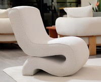 Exklusiver WeißEr Polstersessel Designer Stoffsessel Relaxsessel