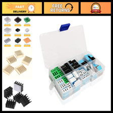 124pcs Heatsink Kit - 9 Sizes Multicolor Aluminum Copper  Thermal Adhesive Tape