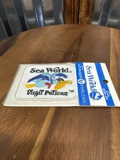 Vintage Sea World Virgil Pelican Voyager Emblems 3.5” Patch New Old Stock