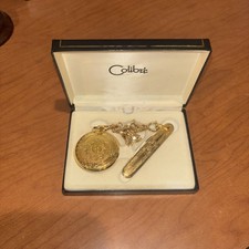 Vintage Colibri Pocket Watch And Knife Set. In Box With Paperwork. Monogrammed
