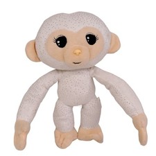 Fingerlings White Plush Monkey Sparkles Glitter 9" Posable Arms Stuffed Animal