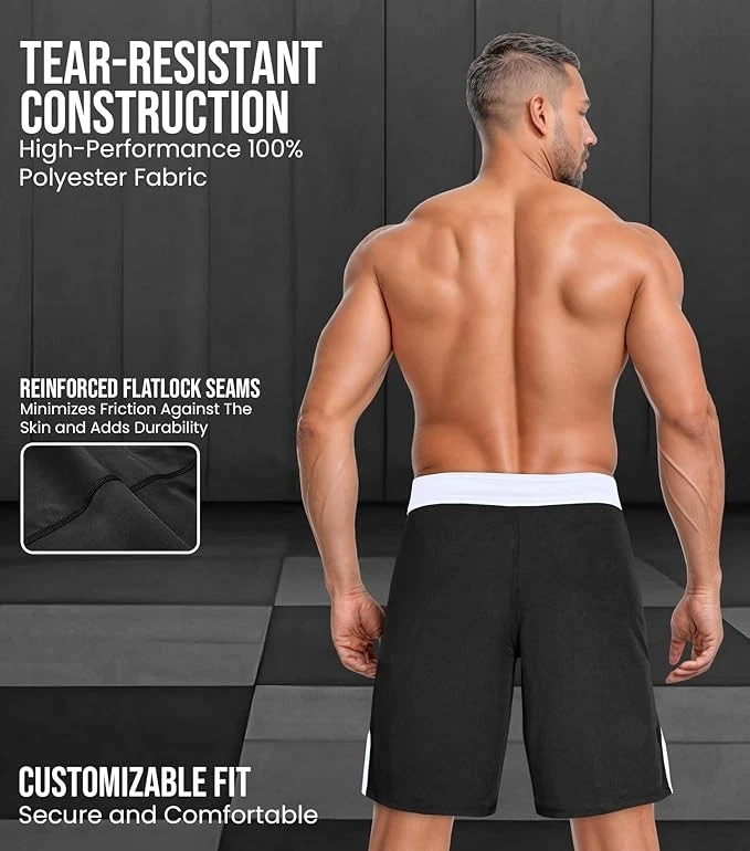 Exxact Sports MMA Shorts, IBJJF Ranked No Gi BJJ Jiu Jitsu Shorts for Men - Image 3 of 4