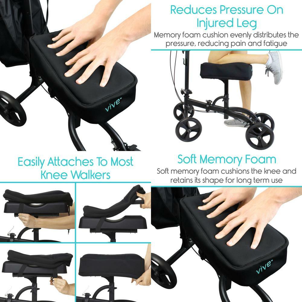 Vive Knee Walker Pad Cover Padded Memory Foam Accessory for Black eBay