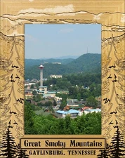 The Great Smoky Mountains Gatlinburg Laser Engraved Wood Picture Frame (4 x 6)