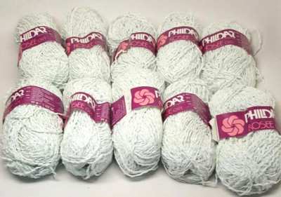 Lot of 10 Matched Balls Vintage Phildar Rosee 091 - Glacier TM