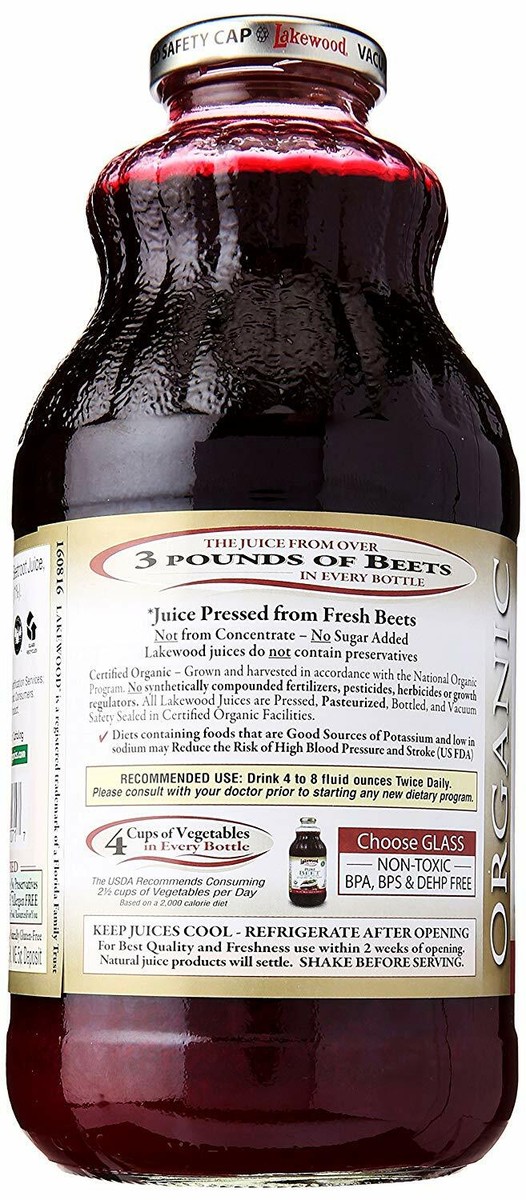 Lakewood, Juice Beet Pure Organic, 32 Fl Oz