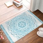 Bohemian Doormat Living Room Mat Flower Design Hand Painted Floor Carpet Welcome