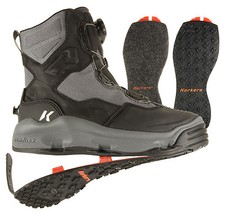TAGLIA #9 KORKERS DARKHORSE WADING SCARPONE DA PESCA, FELTRO + SUOLE KLING-ON IN GOMMA