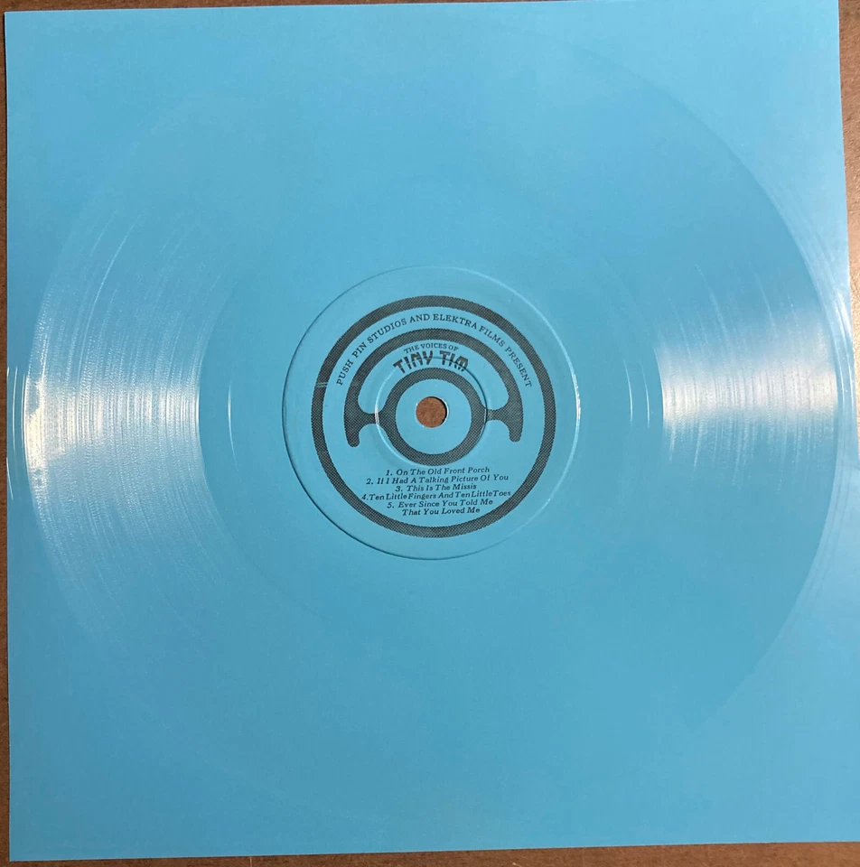 The Voices of TINY TIM - The Push Pin Graphic No.45 "FOLLIES" Blue Flexi-Disc - Image 3 of 4