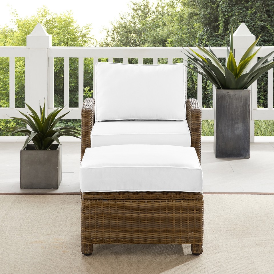 Crosley Bradenton 2Pc Outdoor Armchair Set Sunbrella White eBay