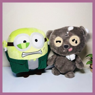 Minion Tim Bob SET 2 Plush Monster Zombie Toy Doll 28cm SEGA 2024 Halloween