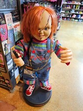 Große animierte Chucky Puppe ca. 60 cm Horrorpuppe mit Sound
