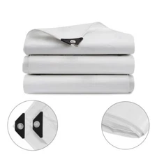 14 Mil Waterproof Poly Tarp Tear Rip Resistant Canopy Tarpaulin w/Metal Grommets