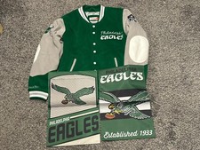NWT Philadelphia Eagles Princess Diana Lady Di Style Retro Jacket Coat Combo Med