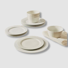 Hotel Collection Fluted 12 Pc.. Dinnerware Set Service for 4.