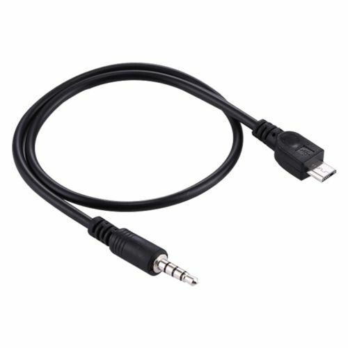 CABLE ADAPTATEUR MICRO USB MALE VERS JACK 3.5mm AUDIO STEREO 4 POLES - 40cm